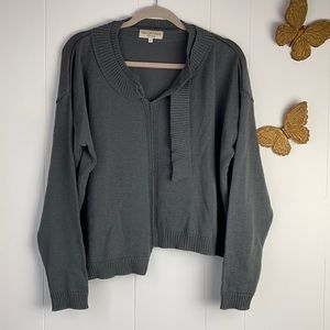 Ivan Grundahl Grey 100% Wool Asymmetrical Long Sleeve Sweater​